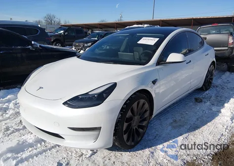 2023 Tesla Model 3 Performance Dual Motor All-Wheel Drive из США, поврежденный, VIN 5YJ3E1EC1PF384762